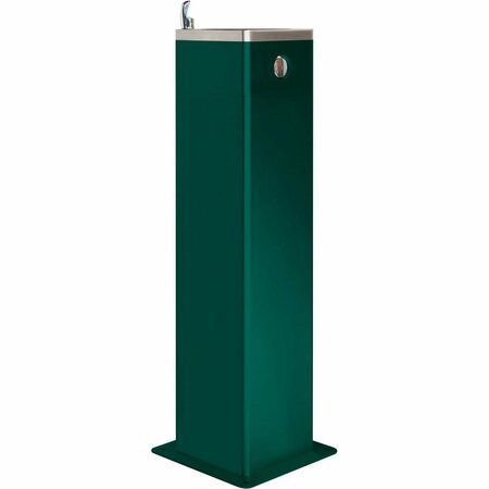 GLOBAL INDUSTRIAL Outdoor Pedestal Drinking w/ Filter, Green 761223GNF